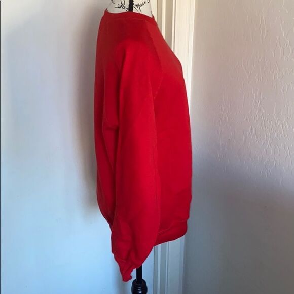 Vintage Lee Red Dead Stock Pullover Sweatshirt Athletic Gym Workout Athleisure - Picture 2 of 8